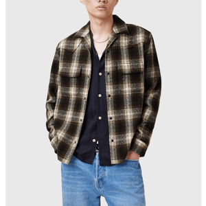 AllSaints Alvar Checked Western Relaxed Fit Shirt